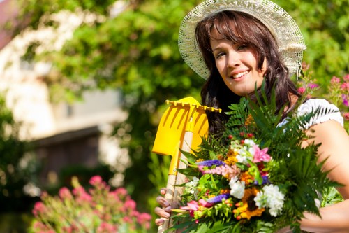 Hard landscaping features for garden renovation in Brentcross