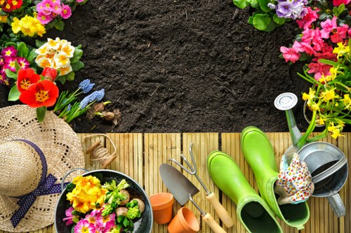 Garden maintenance tools used for lawn care in Brentcross